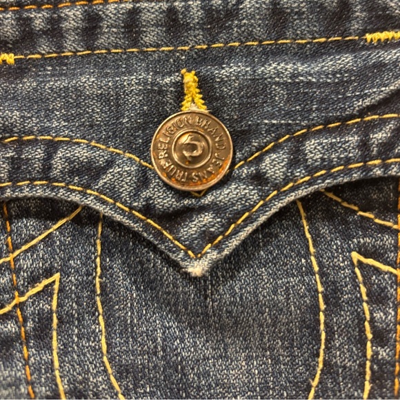 TRUE RELIGION Vintage “Billy” Low Rise Ripped Denim Jeans, Size 26, Good Cond - Picture 11 of 16